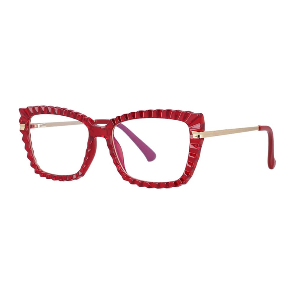 Lunettes œil de chat pour femmes, monture en cristal, coupe, jambe de printemps, mode ordinateur
