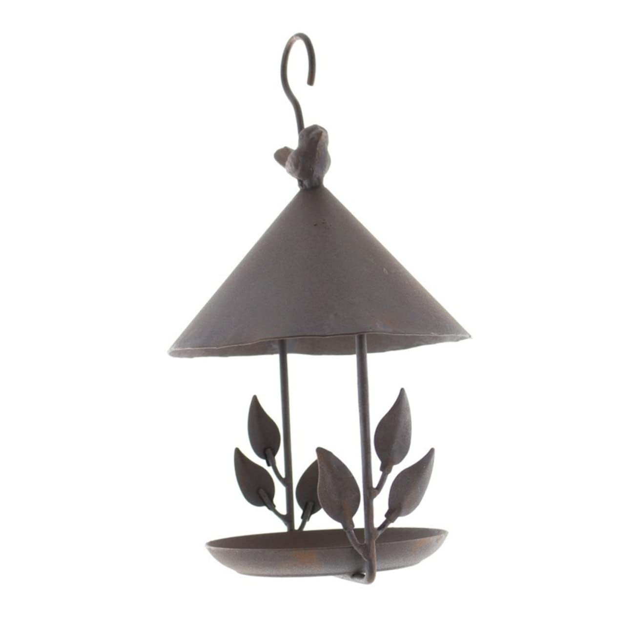 Alimentatore per Uccelli Selvatici Appeso Esterno Mangiatoia per Pappagalli in Ferro Decorativa da Giardino e Cortile