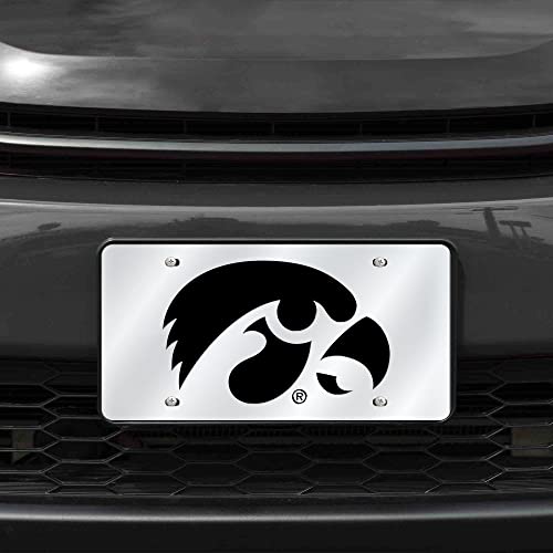 Matrícula de Iowa Hawkeyes Rico en corte láser plateada para coche 2