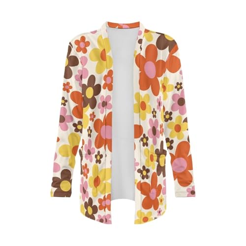 Image of Biyejit Women's Long Sleeve Open Front Cardigan Casual Loose Lightweight Cardigans with Pockets Drape Cardigan