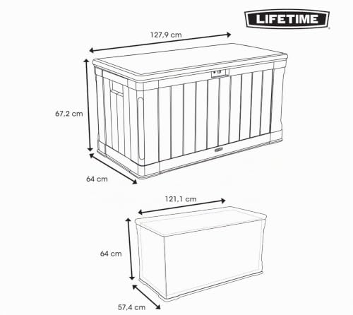 Coffre de rangement extérieur marron LIFETIME pour terrasse propre - 8