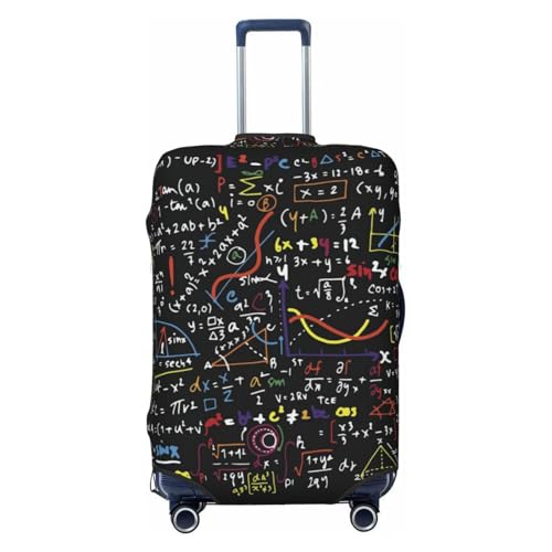 Math Formula Print Suitcase Cover Luggage Protector Washable Elastic Fashionable Travel Gear Cover