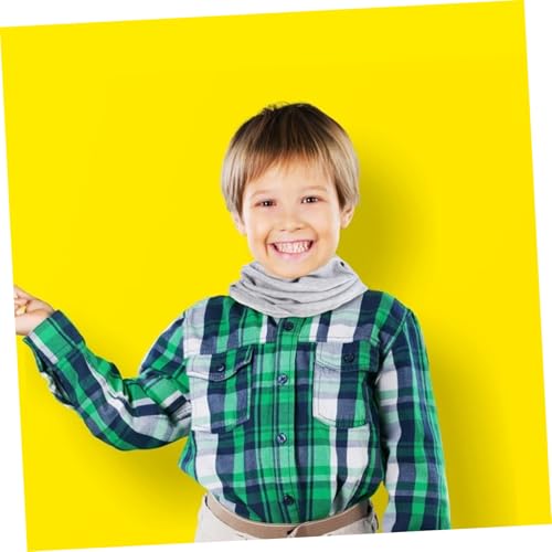 VALICLUD 2pcs Boys and Girls Scarf Soft Cotton Neck Warmer for Boy Girl Stylish Winter Accessory Comfortable for Cold Weather Outdoor Activities Gray4