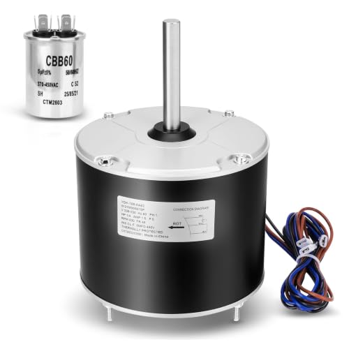 0131M00061SP Condenser Fan Motor 1/4 HP 830RPM 208-230V 1.5A Compatible with Goodman Amana Janitrol Air Conditioner Zhongshan Broad-Ocean Replaces# YDK-180S84062-01 0131M00014PS