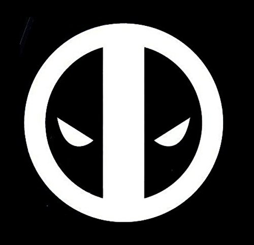 Makarios LLC Deadpool Logo Marvel Cars Trucks Vans Walls Laptop MKR| White |5.5 x 5.5 |MKR220
