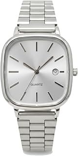 ساعة انالوج رجالية كلاسيكية بسوار ستانلس ستيل ولمسة فخامة عصرية – عملية وأنيقة للاستخدام اليومي