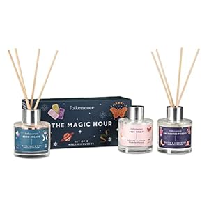 Folkulture Reed Diffusers for Home, Scent Diffusers for Home, Set of 3 with Reed Diffuser Sticks, 5.1 fl oz, Reed Diffuser for Bathroom, Aroma Diffuser for Guest Bathroom Essentials, Mint, Balsam Folkulture Reed Diffusers for Home Scent Diffusers for Home Set of 3 with Reed Diffuser Sticks 51 fl oz Reed Diffuser for Bathroom Aroma Diffuser for Guest Bathroom Essentials Mint Balsam
