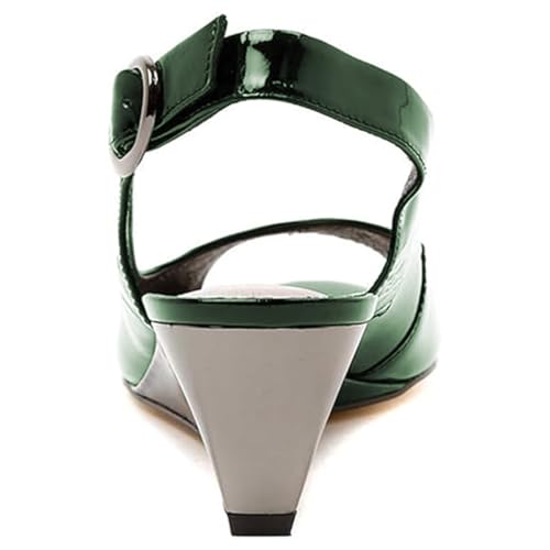 FOWT Women Sexy Peep Toe Pumps Wedge Low Heel Slingbacks Slip on Stable Daily Dance Shoes Size 4-16 US2