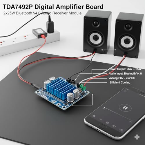 Image of TPA3110 30W+30W Dual-Channel Digital Audio Power Amplifier Board Stereo Class D for MP3 HW-404 DC 8-26V MP3 Amplifier Module