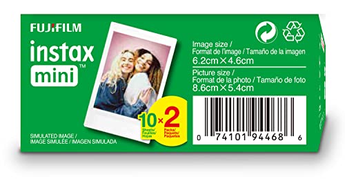 Fujifilm Instax Mini Instant Film Twin Pack (White)