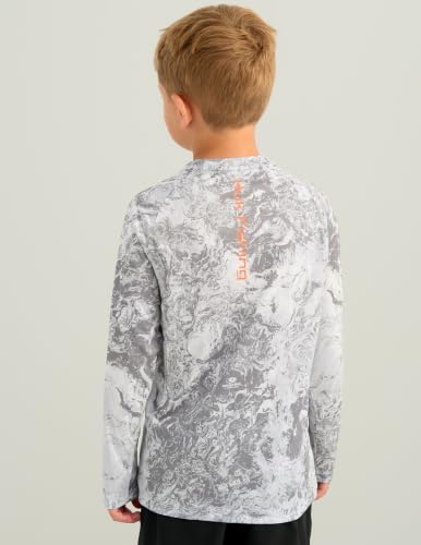 Image of HUK Kids Pursuit Pattern Long Sleeve Shirt, Fishing Shirt for Kids