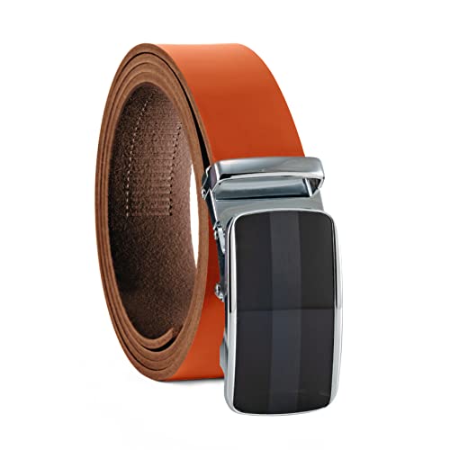 Ceinture homme cuir véritable beige Fa.Volmer 125cm cliquet automatique ajustable