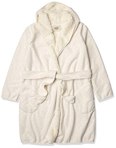 Ugg Womens Portola Reversible Bathrobe, Cream Heather, X-Small Us #TOP2