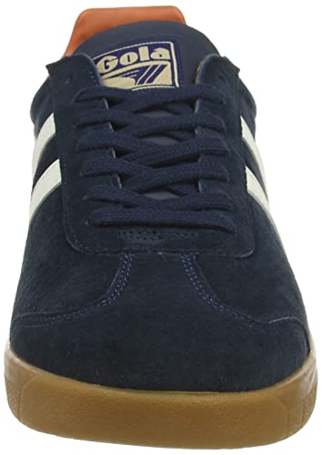 Image of Gola Men's Hurricane Suede Navy /Off-White /Moody Orange /Gum 9 M