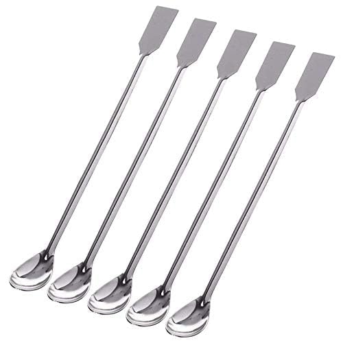 Apex Labs® Spatula 8", Heavy Stainless Steel, One Side Spoon One Side Flat for Laboratory Mixing (5)-picture-39