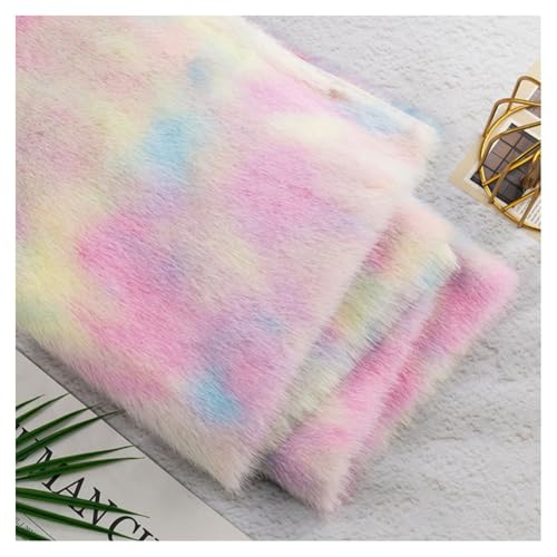 Tissu en fausse fourrure duveteuse toucher imitation vison pour plaid