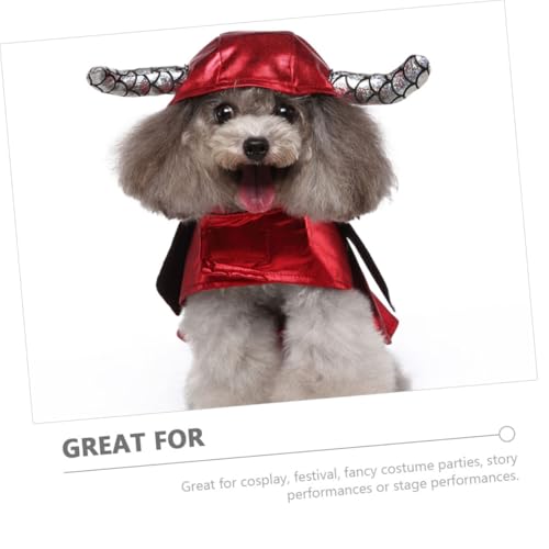 Disfraz para perro rojo talla M cómodo y adorable miniatura 5