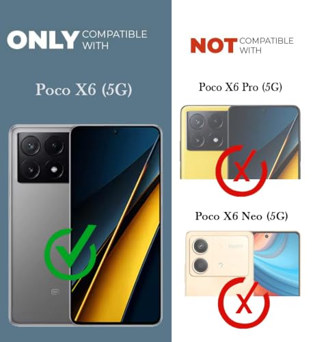 Image of Jkobi Back Cover Case for Poco X6 5G (Shockproof with Polycarbonate Clear Panel | Professional Black)