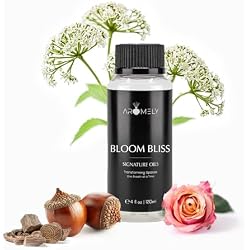 AROMELY Bloom Bliss Diffuser Oil Blend | Luxury Home Fragrance Oil for Diffusers | Inspired by Fairmont Hotels | Signature Scent with Notes of Oud Wood, Rose, Vetiver, Sweet Praline & Musk | 120ml