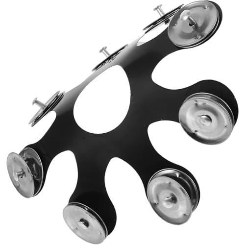 VICASKY Tambourin à Cymbales en Acier Inoxydable et Pet Effet Sonore Amélioré pour Musique, Accessoire Élégant pour Expression Musicale Optimale