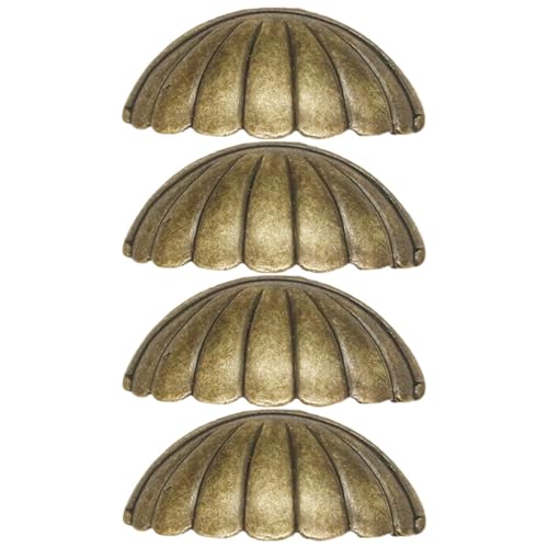 IOBIDDYS Tiradores de Armarios y Cajones de Cocina Estilo Vintage, 4 Unidades en Aleación de Zinc Acabado Retro para Muebles y Botiquines