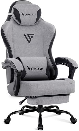 Vonesse Gaming Chair, Computer Chair Fabric with Pocket Spring Cu...