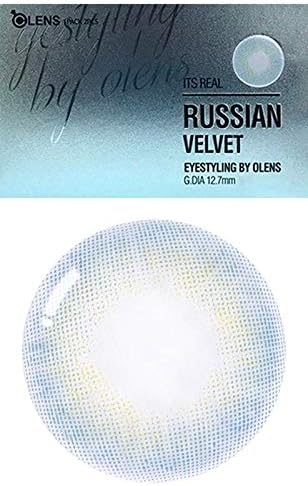 Amazon 2枚入り ロシアンベルベットブルー Russian Velvet Blue By Olens カラコン 1month 1ヶ月 マンスリー 度あり度なし 14 0mm 全色選択可能 ブルー Bl Pwr 2 25 Olens ソフトコンタクトレンズ