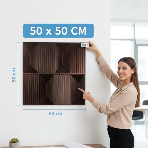 Image of Kayra Decor 3D PVC Wall Panels - Abstract Design, Red Coper Rust Color 19.7 inch x 19.7 inch (Pack of 18) - Covers 48.42 Sq. Ft.
