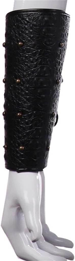 Vintage Leather Arm Armor Guard Medieval Knight Bracer Adjustable Wrist Band Steampunk