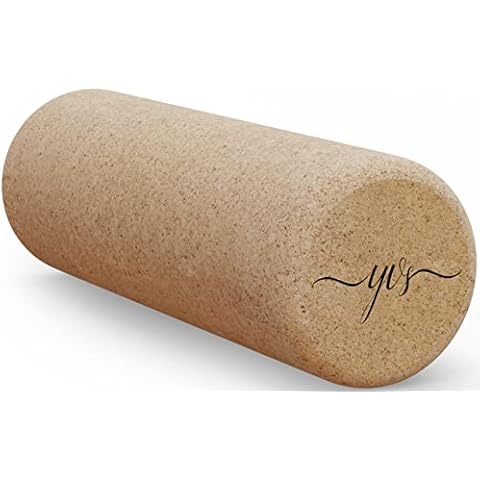 YVS® - Fascia Roller, Back Roller for Back Pain, Back Baller Roller, Trigger Point Roller, Yoga Roller for Back, Fitness Roller, Cork Roller, Yoga Back Roller, Pilates, Fascia Cover