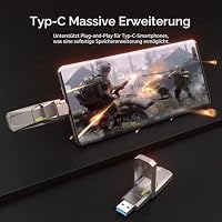 Netac US5 128GB Solid USB State Drive Externe tragbare SSD Typ-c und USB 3.2 Dual Interface Geschwindigkeit bis zu 550MB/s für Smartphone und Notebook Computer – Ansicht 8