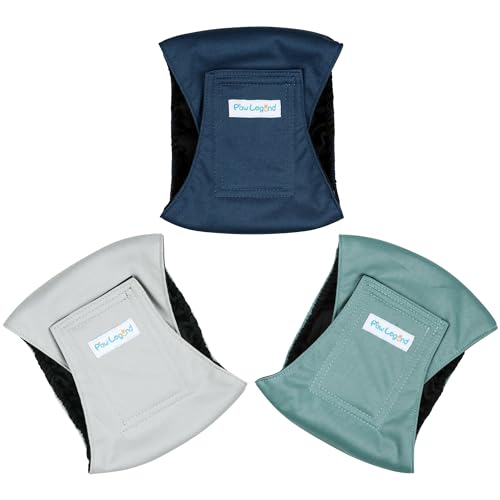 Image of Paw Legend Washable Dogs Diapers Male Dog Belly Bands for Male Dogs Diapers Reusable Puppy & Doggie Diapers Male (3 Pack, X-Large)