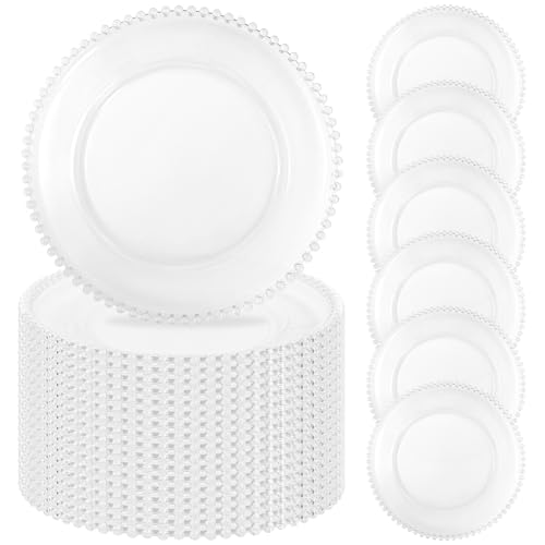 Platos cargadores redondos plásticos 33 cm pack x24 miniatura 1