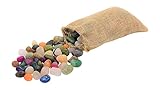 Für jede denkbare Anwendung die richtige Mischung. Ob im Kindergarteneinsatz, zur Schatzsuche im Sandkasten oder als Give-away. liefern wir ihre Steine in einem nachhaltigen Leinenbeutel in vier dezenten Farben (Auswahl erfolgt zufällig).