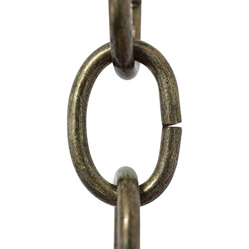 Image of RCH Hardware CH-S56-11S-AB Steel Chandelier Chain 9 Gauge, Antique Brass (1 Foot)