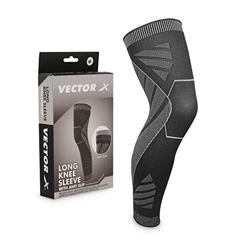 Vector X Long Knee Sleeve with Anti Slip (Small), Multicolor (S)