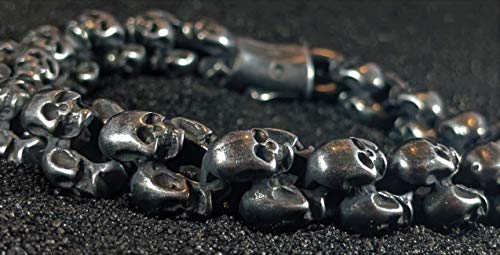 Skull Bracelet - BLACKSTATIC Collection - Premium Men's Vintage Punk Stainless Steel Biker Skull Bracelet.2