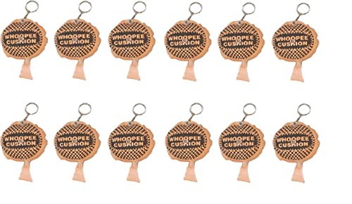 Hapros 12 Pack Mini 4" Self Inflating Whoopie Cushion Keychains, 12 Pcs 4 Inch Mini Whoopee Cushions Keychain Value Pack, Great as Party Favors, Hilarious Gag Gifts and Funny Stocking Stuffers!