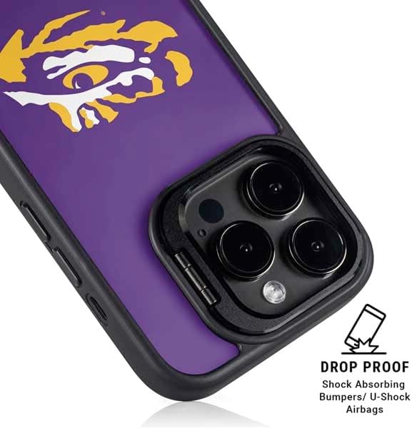 Skinit Kickstand Phone Case Compatible with iPhone 16 Pro Max - Officially Licensed LSU Tiger Eye Logo Design