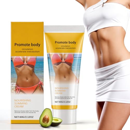 Crema Reductora Anticelulítica Efecto Calor 60g, Crema Quema Grasa Corporal Adelgazante, Reafirmante y Modeladora para Abdomen, Cintura, Muslos, Glúteos y Brazos