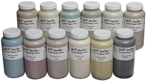 Sax True Flow Crystal Magic Glazes, Assorted Colors, Set of 12 Pints - 406470