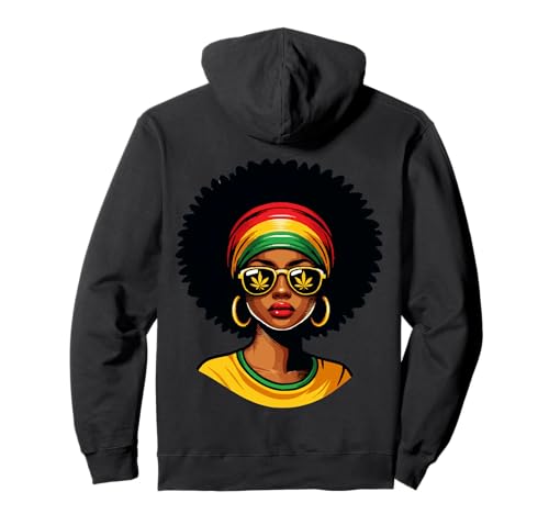 Africa Woman Headscarf Nubian Melanin Popping Black History Sudadera con Capucha