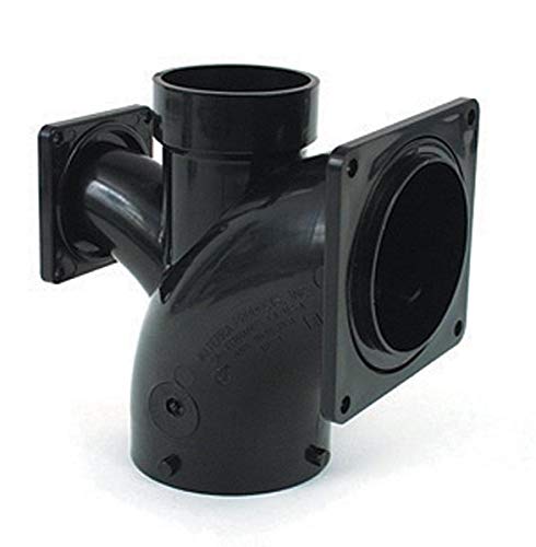 Image of Valterra T1037 3-Way Ell with 3 inch Bayonet x 3 inch Rotating Flange x 2 inch Hub Inlet x 1-1 /2 inch Rotating Flange