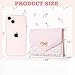 Sunwel Fashion Floral Prints Wallet with Pink Bow Small Bifold Wallet with Zipper Coin Pouch Card Slots ID Window for Women Girls (PINK)