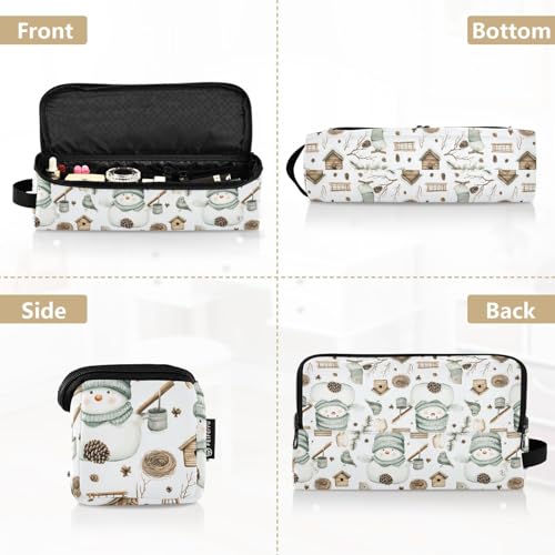 Bolso de viaje para herramientas de cabello con diseño de muñeco de nieve, alfombrilla resistente al calor para planchas, rizadores y accesorios miniatura 5