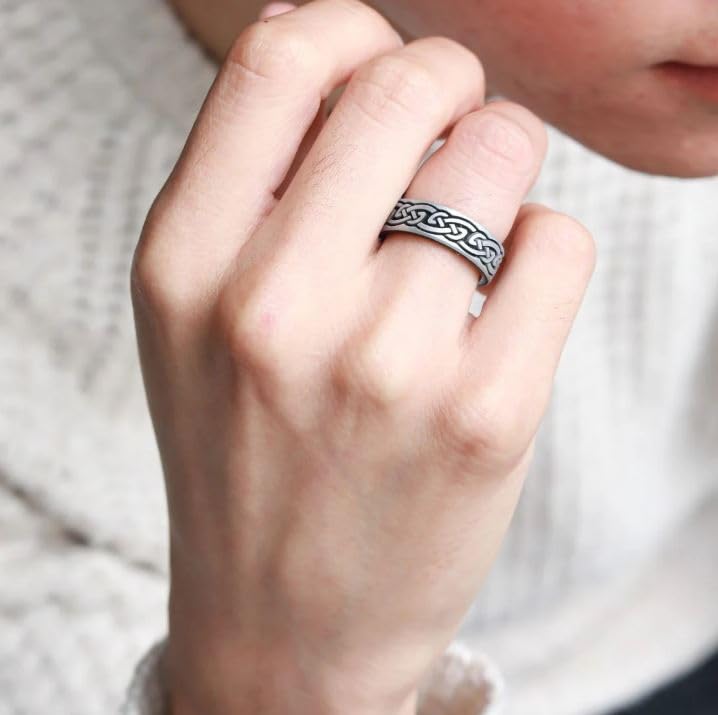 Knot Theory Celtic Butterfly Sailor Infinity Silicone Ring for Men Women - Breathable Dual Layer Comfort Fit 6mm Bandwidth4