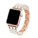 Glourith Pearl Beaded Bracelet Band Compatible with Apple Watch Women Girls 38/40/41mm, Dressy Handpicked Jewelry Fancy Metal Chains Link Strap for Iwatch SE Series 8/7/6/5/4/3/2/1 Gift 42/44/45mm