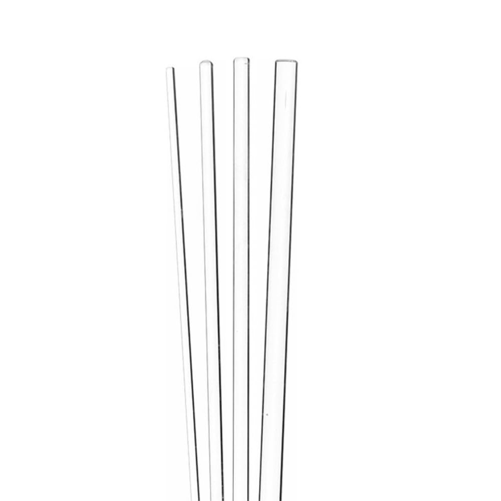 Asta di agitazione trasparente 10/30 barre di drenaggio in vetro dritto forma lunga, con estremità arrotondata, resistenza al borosilicato(8mmX40cm)
