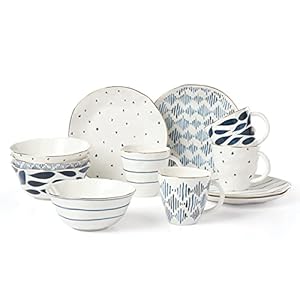Lenox Blue Bay 12-Piece Dessert Set, 10.30 LB