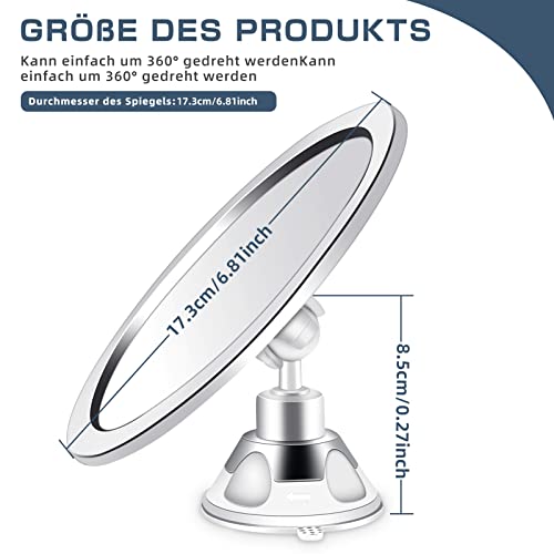 Miroir anti-buée de douche à ventouse pour un rasage sans frustration - 7